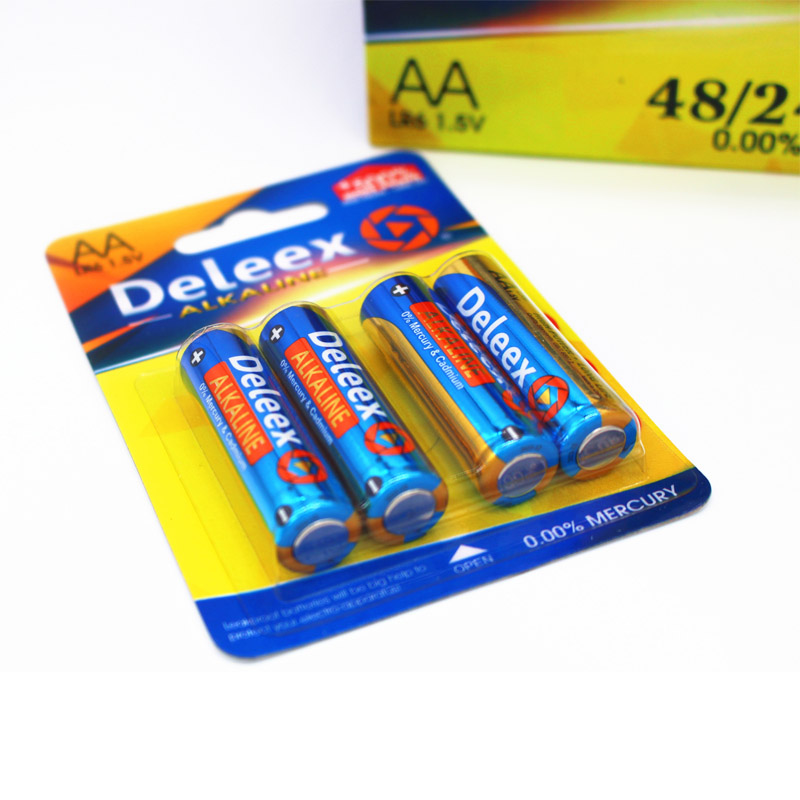 Deleex碱性电池LR06纸卡包装AA电池5号电池battery锌锰干电池遥控器电池玩具电池高效电池环保电池详情图4