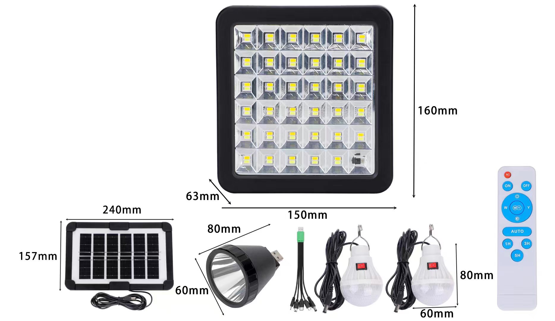 CC016 Solar small system Lamp, multi-functional outdoor portable lamp, household bulb lamp, villa and courtyard lighting lamp