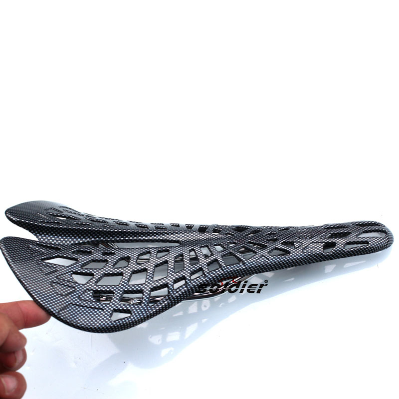 新款超轻山地车公路车 死飞自行车鞍座// 碳纤纹蜘蛛坐垫S35-02-2