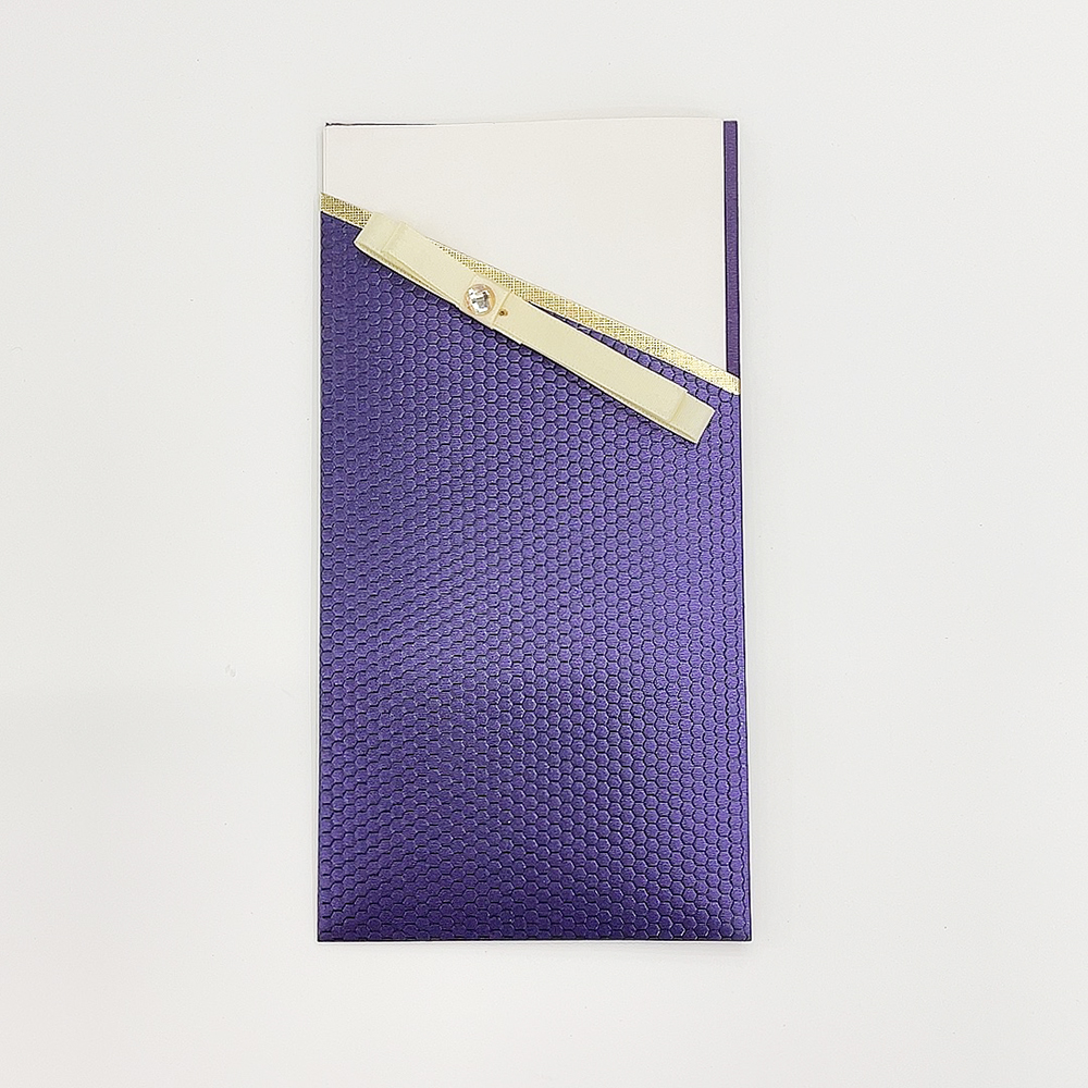 Simple pocket-style long birthday cards, wedding invitations, banquet invitations, conference invitations, 250g white card paper wholesale design