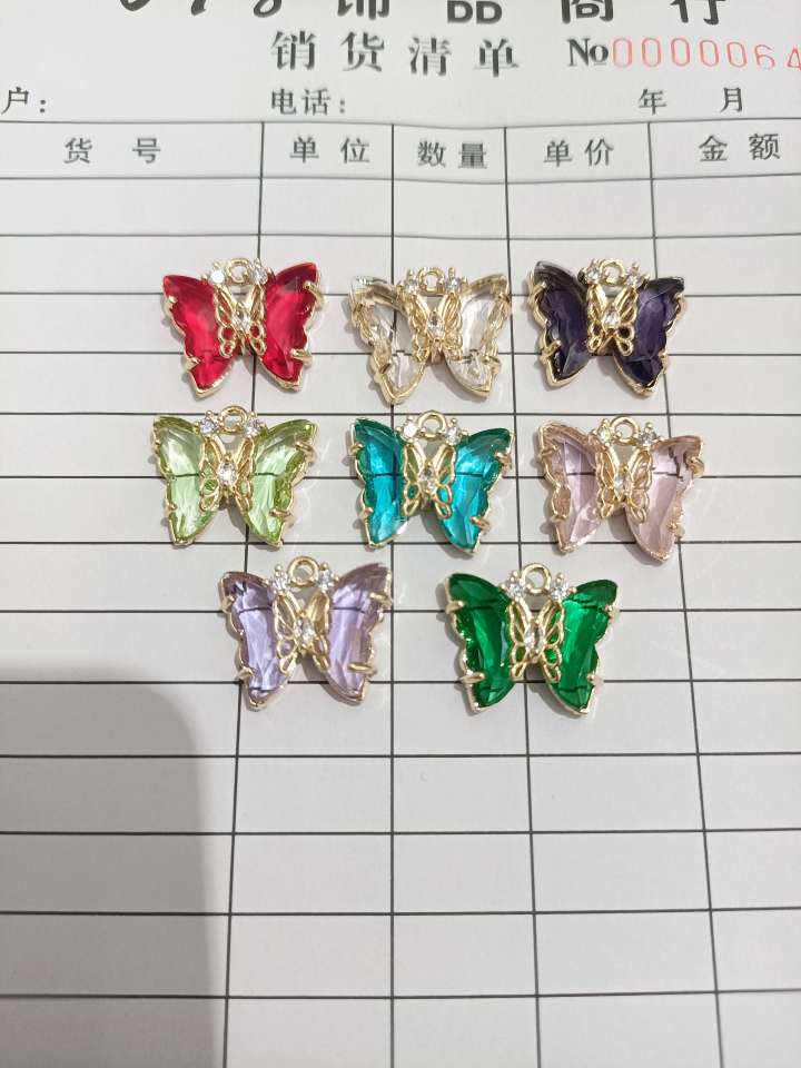 15*20双层铜镶锆蝴蝶详情图1
