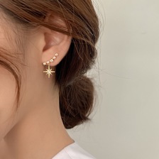 韩式时尚精致清新星星微镶锆石特色气质轻奢高级感耳环缘分季节