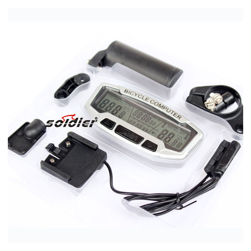 新款顺东码表 带蓝冷夜光山地车码表 测速器 //558A 码表SJ-10901