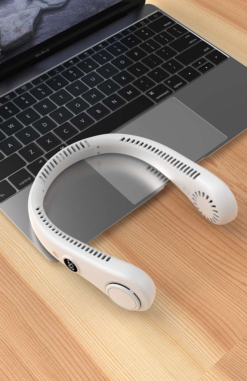 New bladeless neck-hanging fan, portable digital display neck-hanging fan, lazy neck-hanging fan, USB fan, small fan detail image 15
