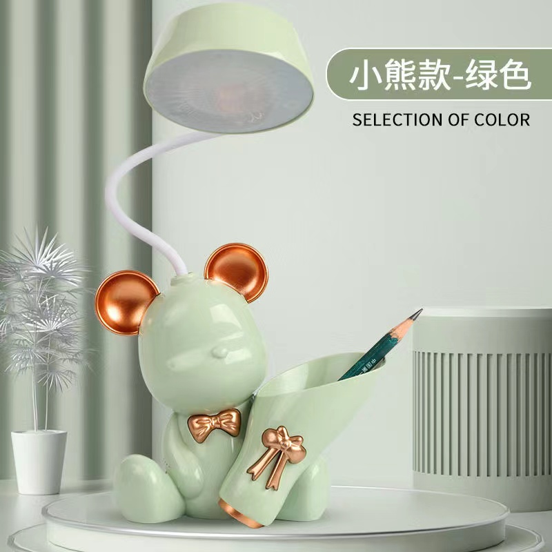 Dual-purpose LED cute student desk lamp, eye-protecting study, dormitory bedside reading and writing lamp, bedroom night light Specification image