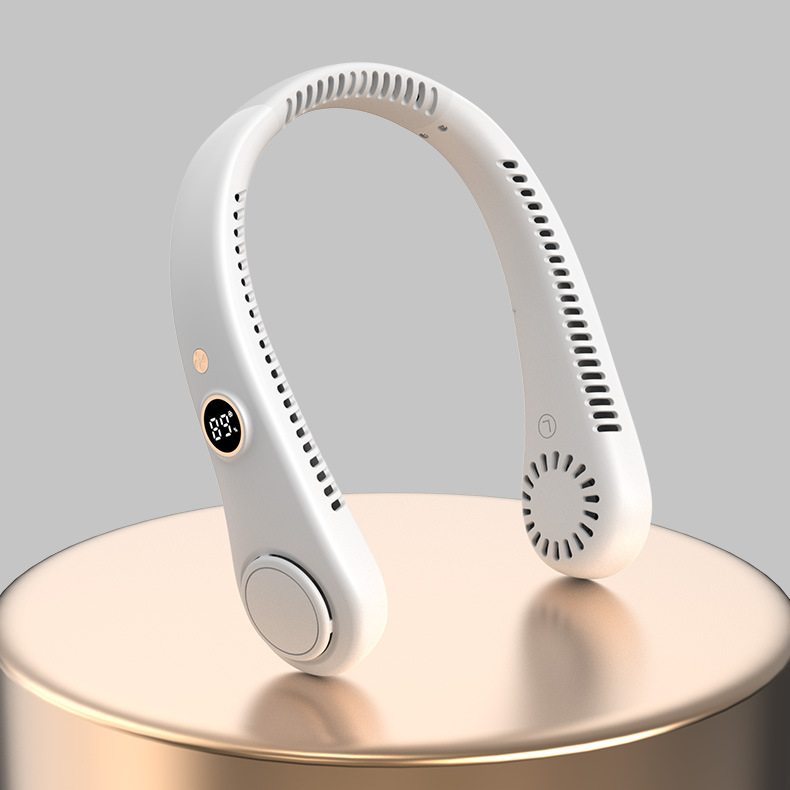 New bladeless neck-hanging fan, portable digital display neck-hanging fan, lazy neck-hanging fan, USB fan, small fan detail image 16