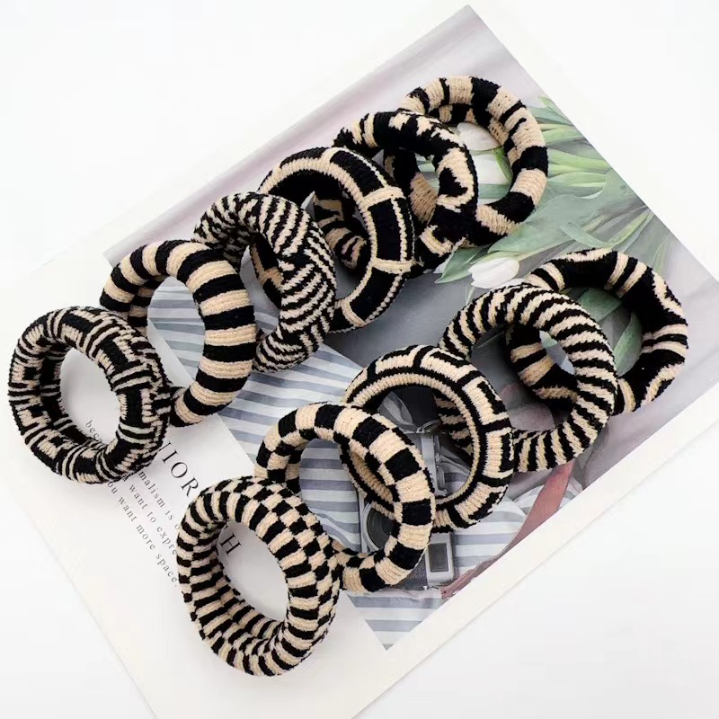 100 pieces of high-elasticity thickened bicolor jacquard rubber bands for stationery accessories Specification image