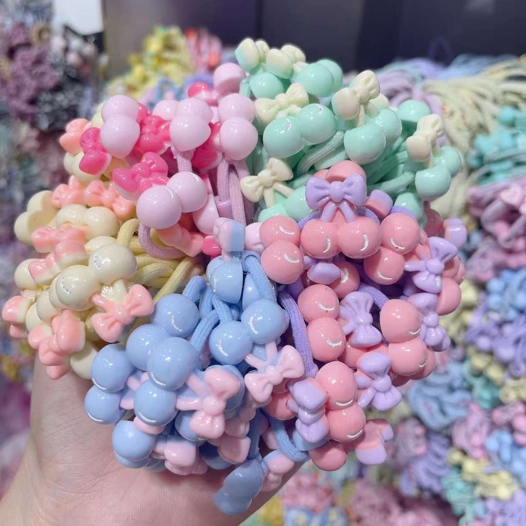 Korean-style cute cartoon children's small rubber band and leather case children's headwear detail image 4