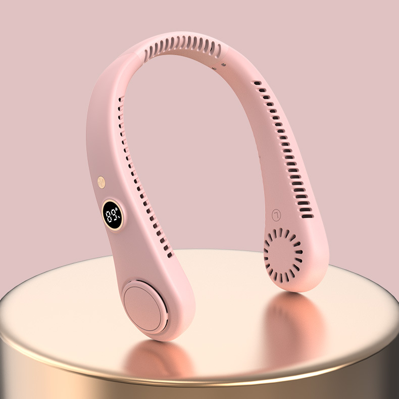 New bladeless neck-hanging fan, portable digital display neck-hanging fan, lazy neck-hanging fan, USB fan, small fan detail image 18