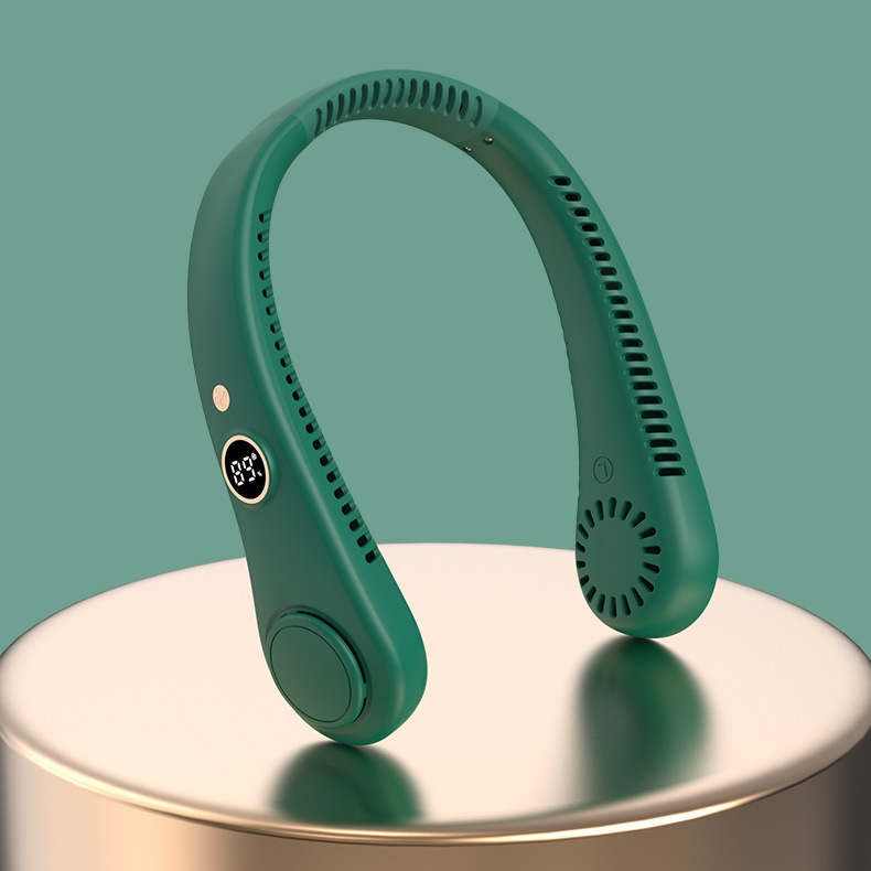 New bladeless neck-hanging fan, portable digital display neck-hanging fan, lazy neck-hanging fan, USB fan, small fan detail image 19