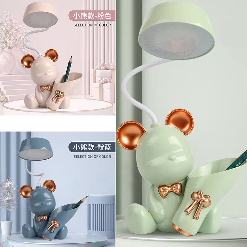 Dual-purpose LED cute student desk lamp, eye-protecting study, dormitory bedside reading and writing lamp, bedroom night light Application Scenario