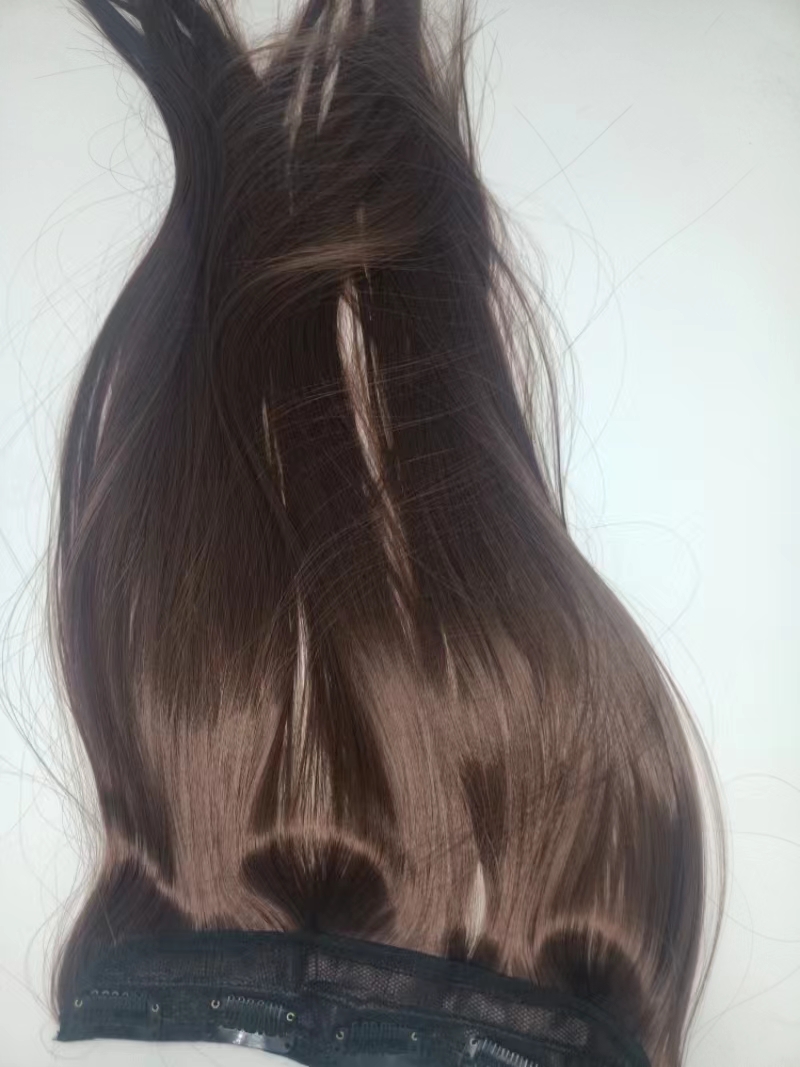 Venta caliente 5 tarjetas extensiones de cabello tipo one piece engrosamiento cabello recto cinco clips cortina de cabello peluca sin marcas extensiones de cabello tarjetas de cabello Application Scenario