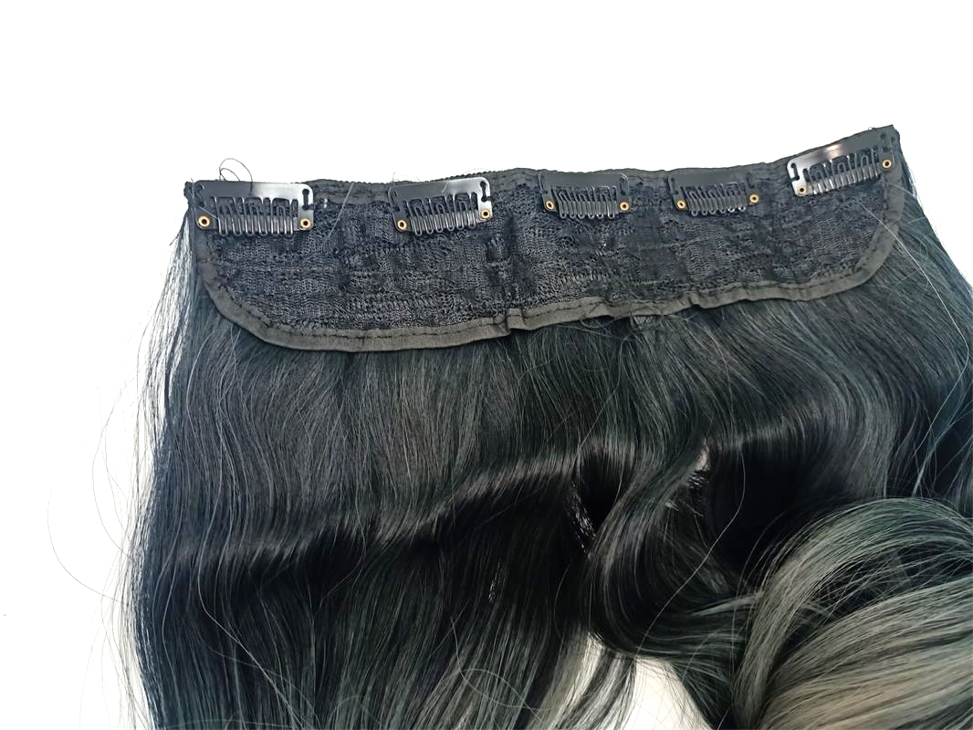 Nueva versión coreana peluca estilo de una pieza mujer largo cabello rizado estiramiento línea de pesca aumento de volumen extensiones de cabello simulación invisible sin marcas Item Picture