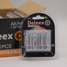 Deleex镍氢电池Ni-Mh电池AA电池5号电池可充电循环使用环保遥控器电池玩具电池高效电池环保电池