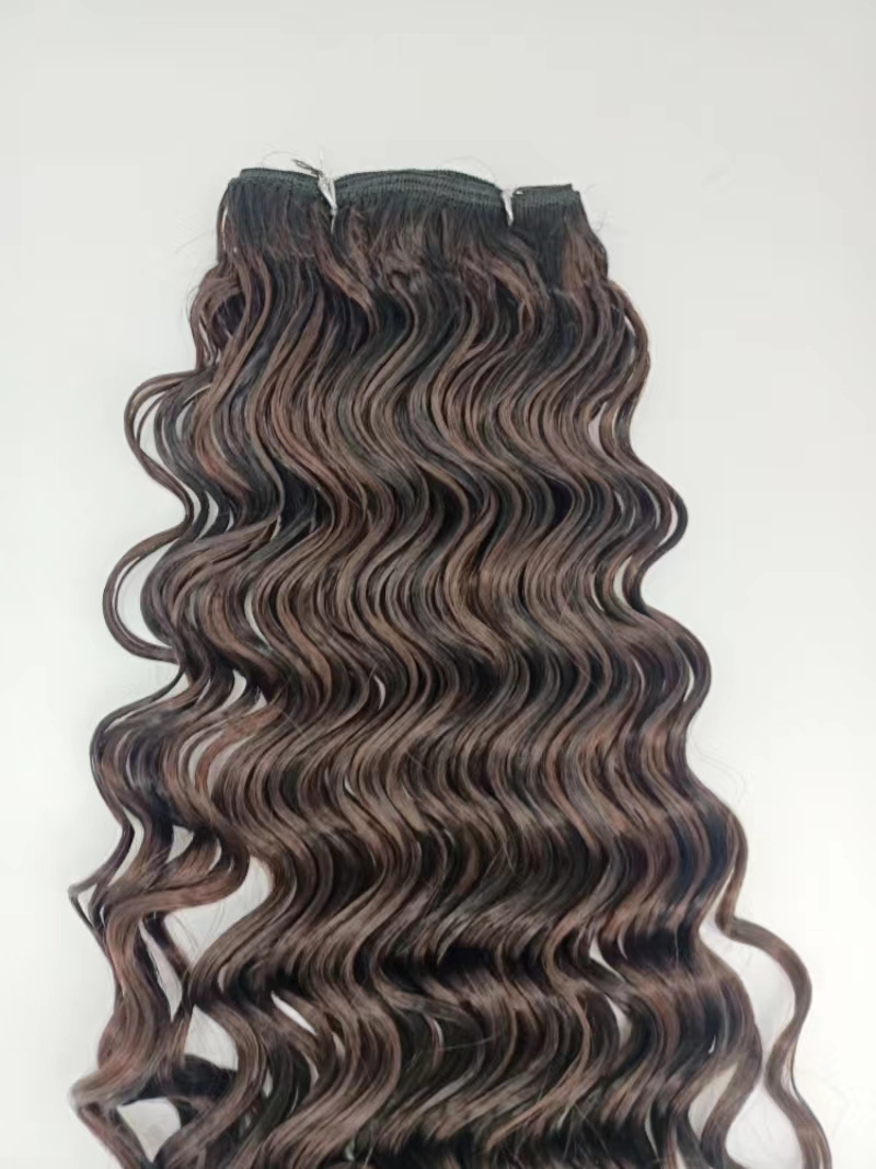 The new Amazon curly and wavy synthetic fiber wig is available in multiple colors for hair extension. It features fashionable and beautiful wavy curls Specification image