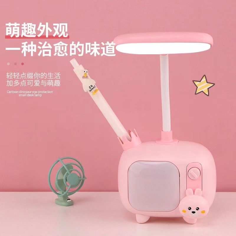 Cute and adorable little desk lamp, girlish heart, eye-protecting LED student desk, study bedside, reading night light, bedroom details Picture
