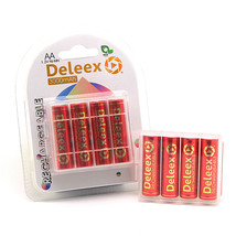 Deleex镍氢电池Ni-Mh电池红色包装AA电池5号电池可充电循环使用环保遥控器电池玩具电池高效电池环保电池