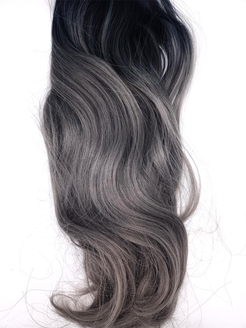 Nueva versión coreana peluca estilo de una pieza mujer largo cabello rizado estiramiento línea de pesca aumento de volumen extensiones de cabello simulación invisible sin marcas details Picture