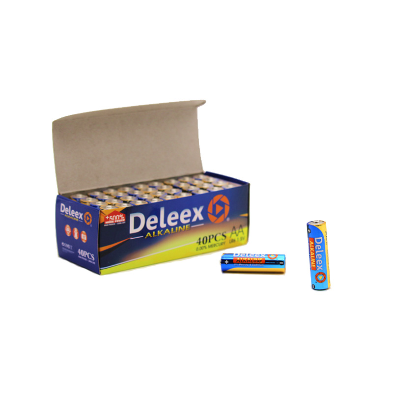 高效安全/锌锰电池/玩具电池/Deleex/battery/alkaline/5号电池/AA电池/碳性电池白底实物图