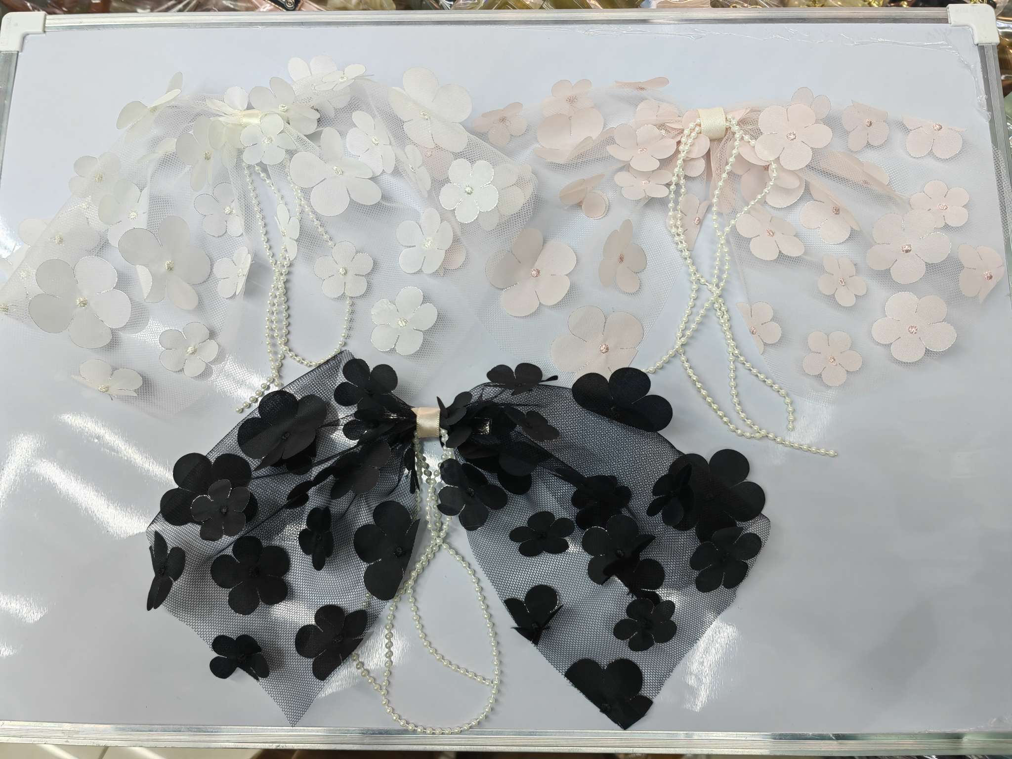 韩版花朵布艺压夹