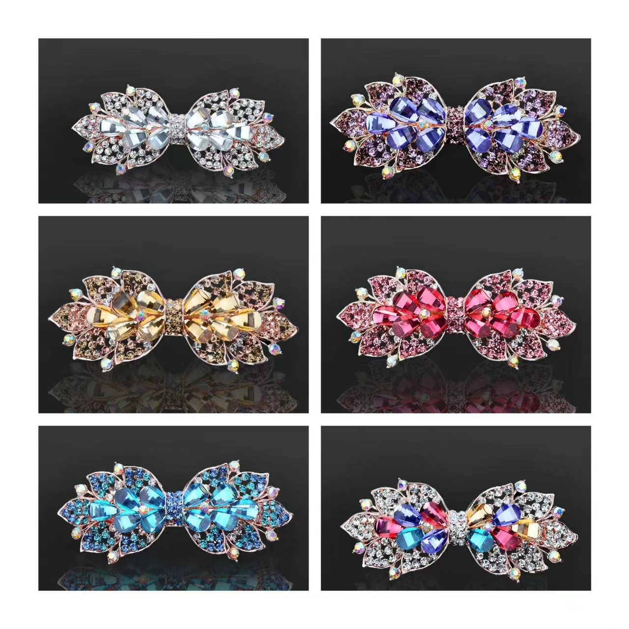 头饰韩国发夹成人优雅发饰简约百搭个性花朵弹簧夹顶夹韩式发卡