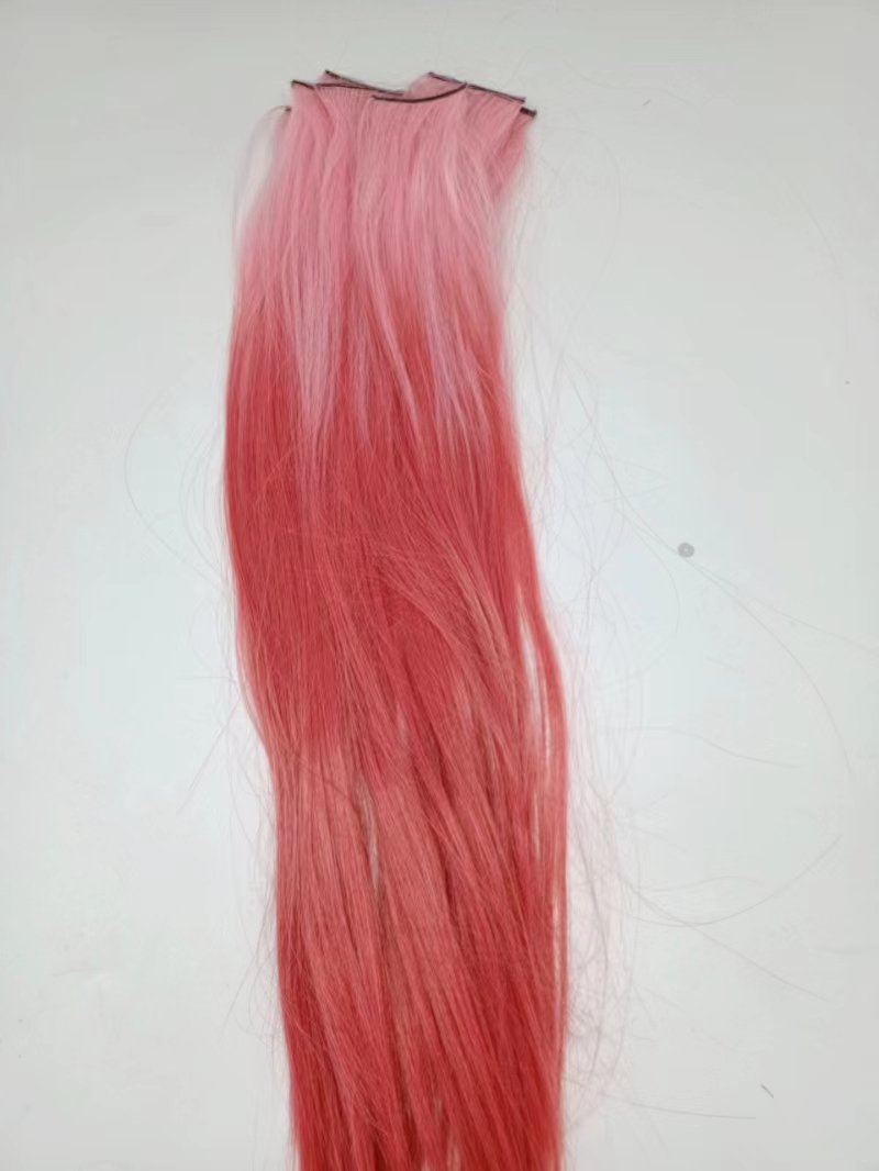 Nueva versión coreana extensiones de cabello extensiones de cabello de color extensiones de cabello no trenzadas pelo simulado extensiones de cabello de seda de alta temperatura Application Scenario