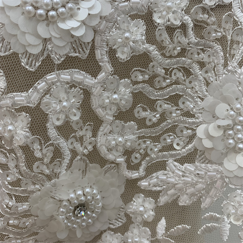 Sequined embroidery, applique, bubble bead, barcode, wedding dress, evening gown, clothing accessories and accessories details Picture