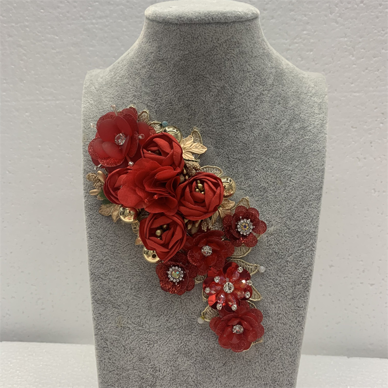 缝珠手工钉珠花边贴花 服装辅料礼服配件配饰