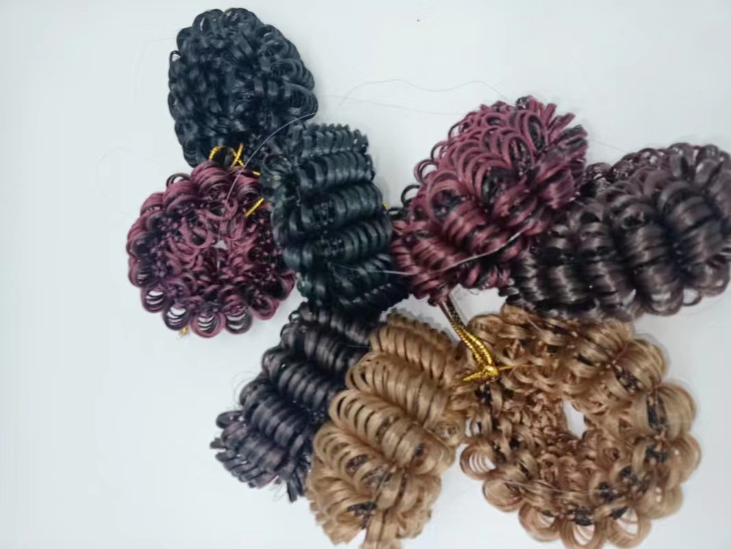 韩版新款假发发圈 高弹力气质发绳头饰 蓬松丸子头扎头发绳 针织