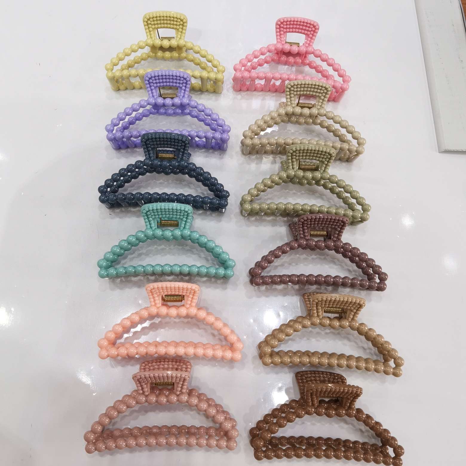 Korean style fashion classic trend Korean style fashion classic trend Korean style fashion classic trend Internet celebrity solid color pearl rice grain hair clip Come for a bath Application Scenario