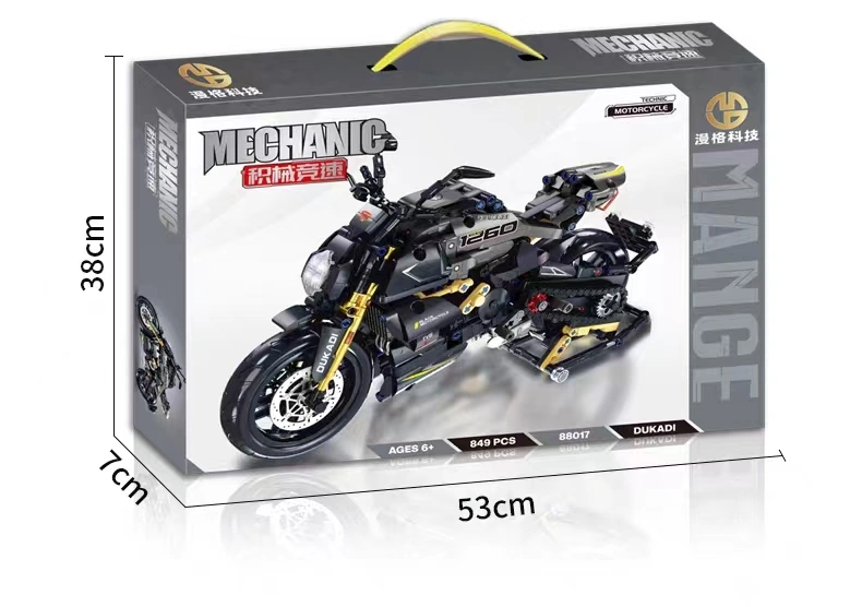 Zhengbo Ducati motorcycle building block assembly, educational toys, domestic models for children and adults, trendy decorative items, gifts detail image 1