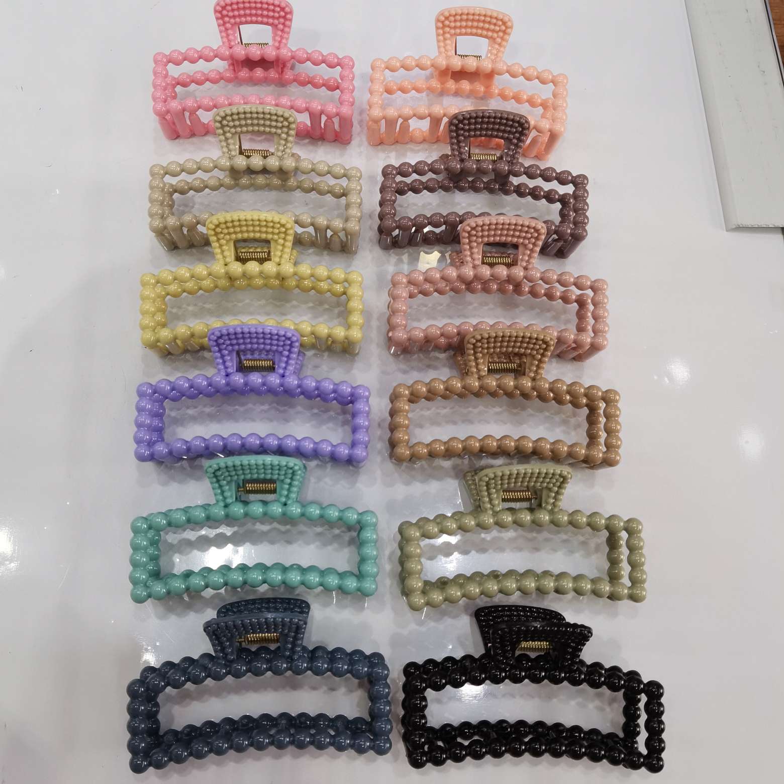 Korean style fashion classic trend Korean style fashion classic trend Korean style fashion classic trend Internet celebrity solid color pearl rice grain hair clip Come for a bath details Picture