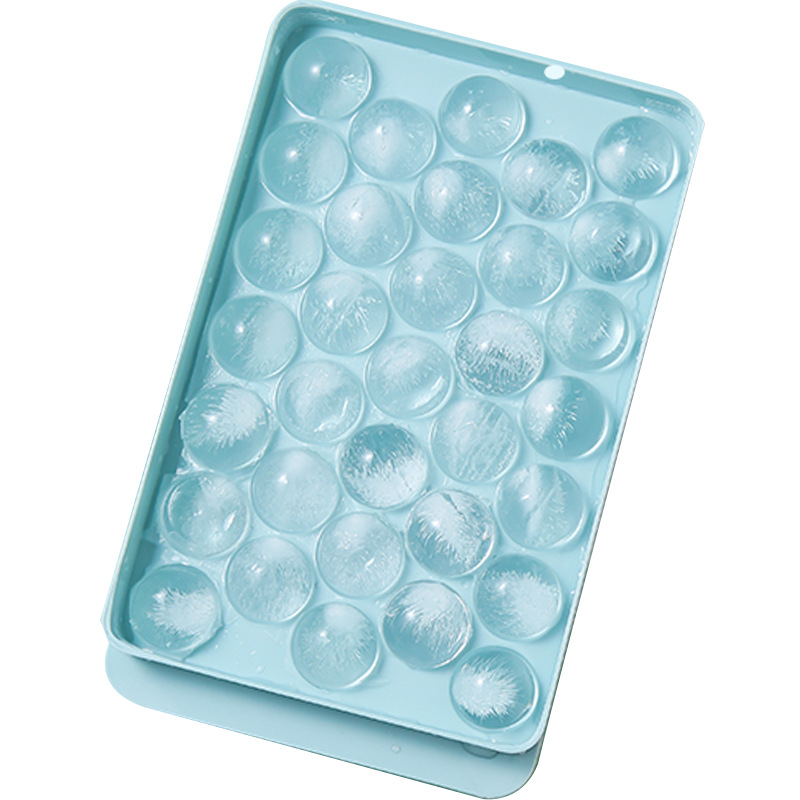 自制冰块模型按压式网红冰盒家用圆形冰格小弹球冰格模具格制冰盒批发
