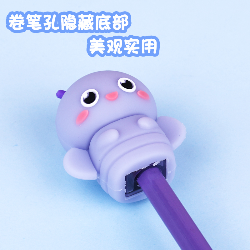 weibo Weibo Firefly Silicone Pencil sharpener, Cute Student Stationery Pencil sharpener, Manual PVC Pencil sharpener wholesale Specification image