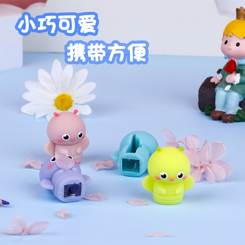 weibo Weibo Firefly Silicone Pencil sharpener, Cute Student Stationery Pencil sharpener, Manual PVC Pencil sharpener wholesale details Picture