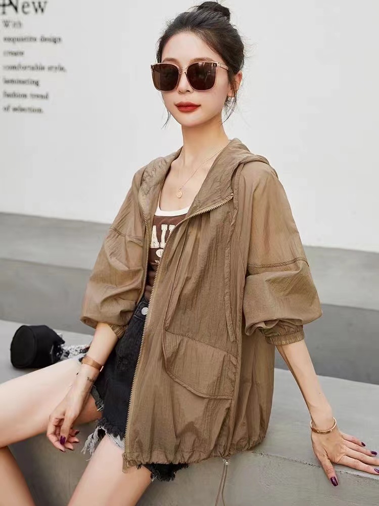 Advanced Sense Of Sun-Protective Clothing Female Summer 2023 New All-Fit Loose Breathable Anti-Ultraviolet Thin Sunscreen Coat Item Picture