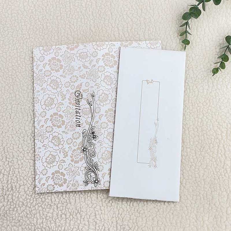 Double heart-shaped lines, gilded flower prints, exquisite greeting cards, wedding invitations, banquet invitations, birthday thank-you invitations, factory direct sales and wholesale Item Picture