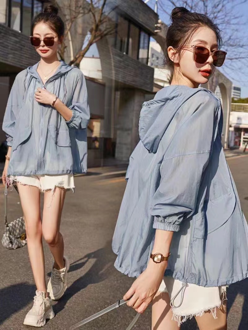 Advanced Sense Of Sun-Protective Clothing Female Summer 2023 New All-Fit Loose Breathable Anti-Ultraviolet Thin Sunscreen Coat details Picture
