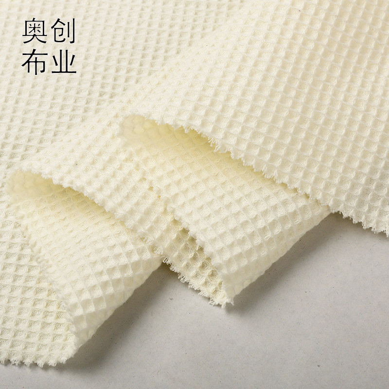 Polyester waffle check honeycomb fabric, cross check, pineapple check fabric, checkered and small square fabric for sweatshirts and home textiles Specification image