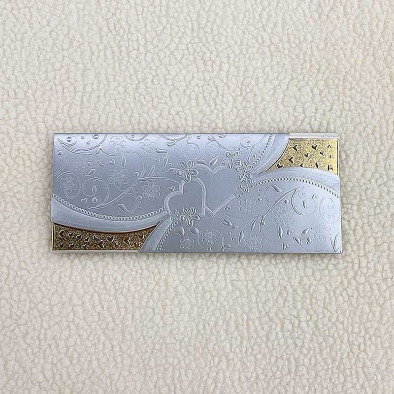 外贸定制银色爱心立体浮雕内卡烫金结婚请柬宴会邀请函生日感谢请贴等各种纸制品加工