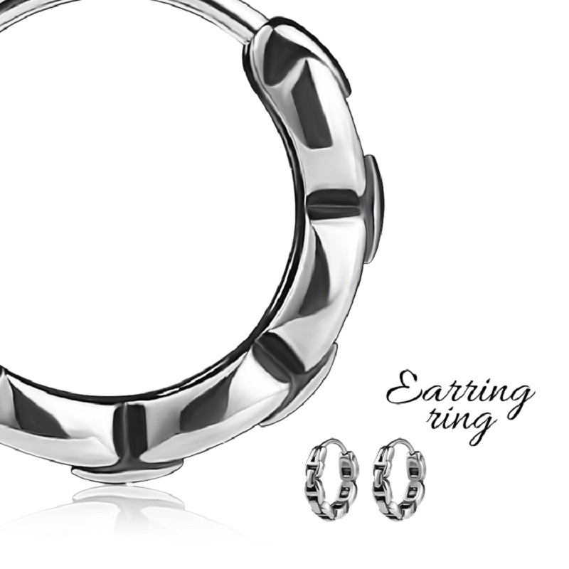 Changsheng Jewelry's unique and simple earrings, retro punk style street niche earrings details Picture