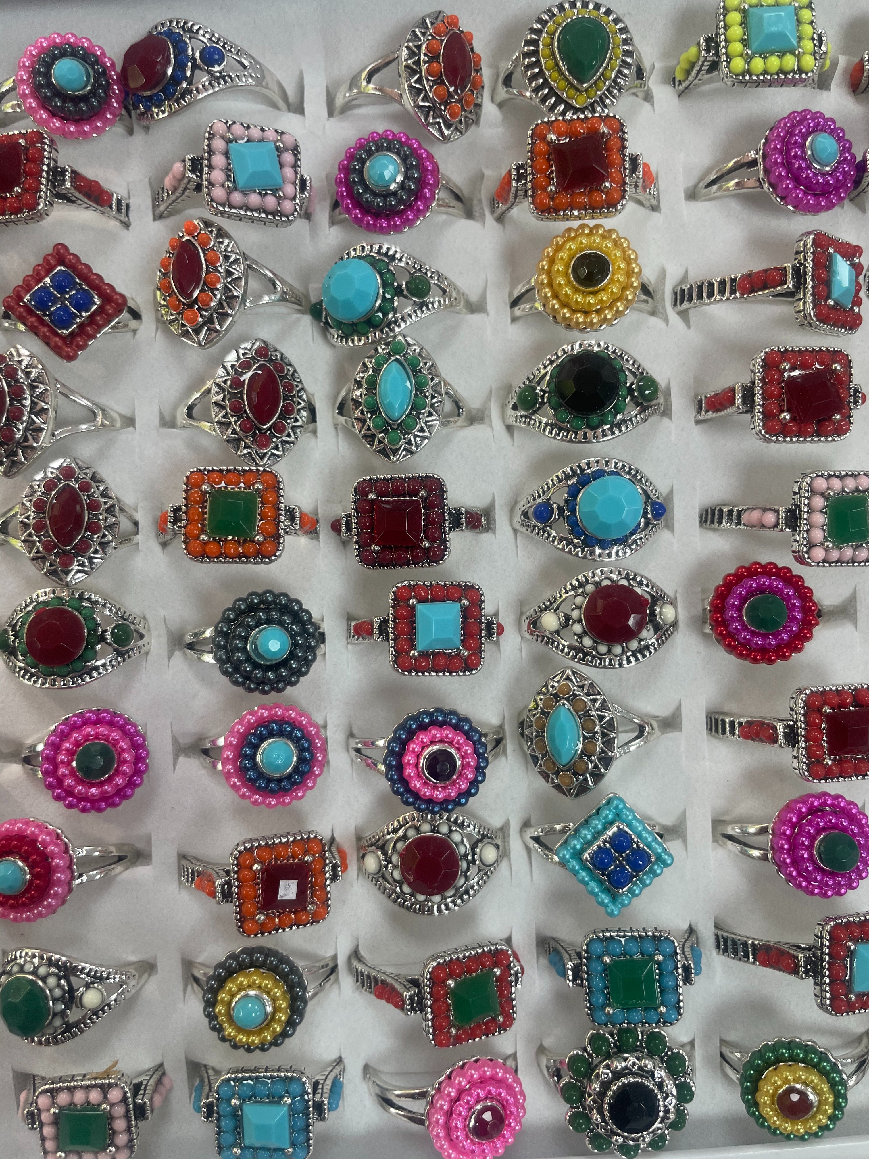 Imitation Tibetan silver pearl rice bead ring Application Scenario