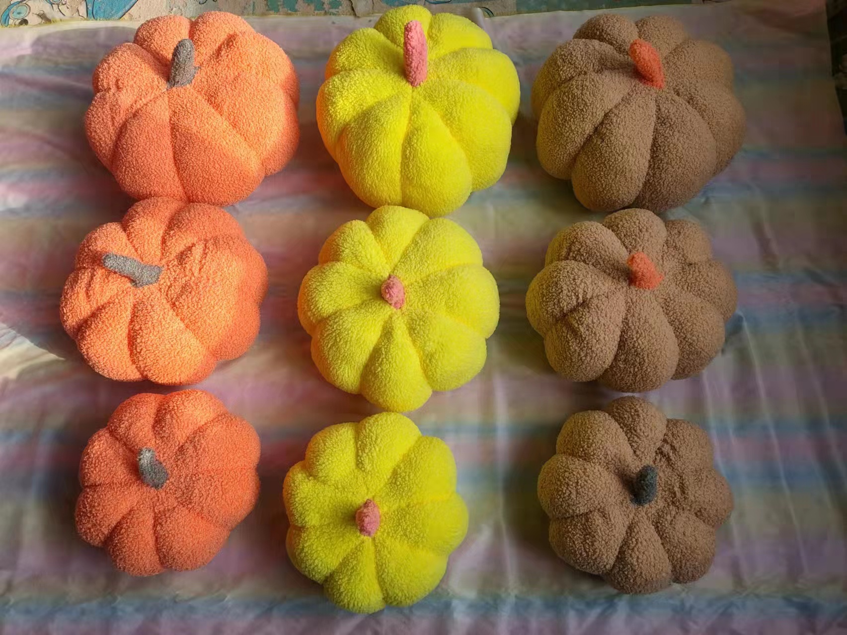 Cute little pumpkin, super soft throw pillow, orange plush toy cushion sofa, living room bay window, light luxury bedside, adorable details Picture