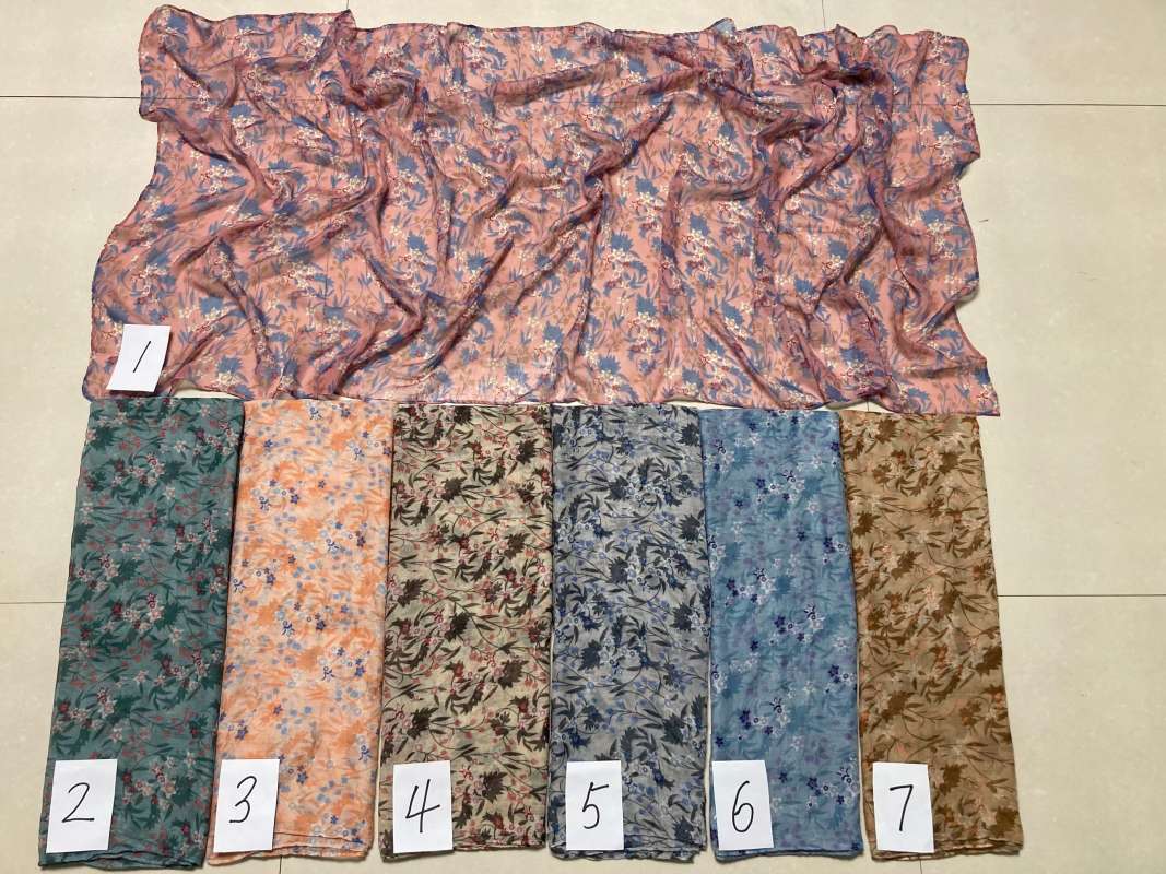 Venta directa de fábrica al por mayor 2023 paris hilado estampado bufanda en stock disponible Item Picture