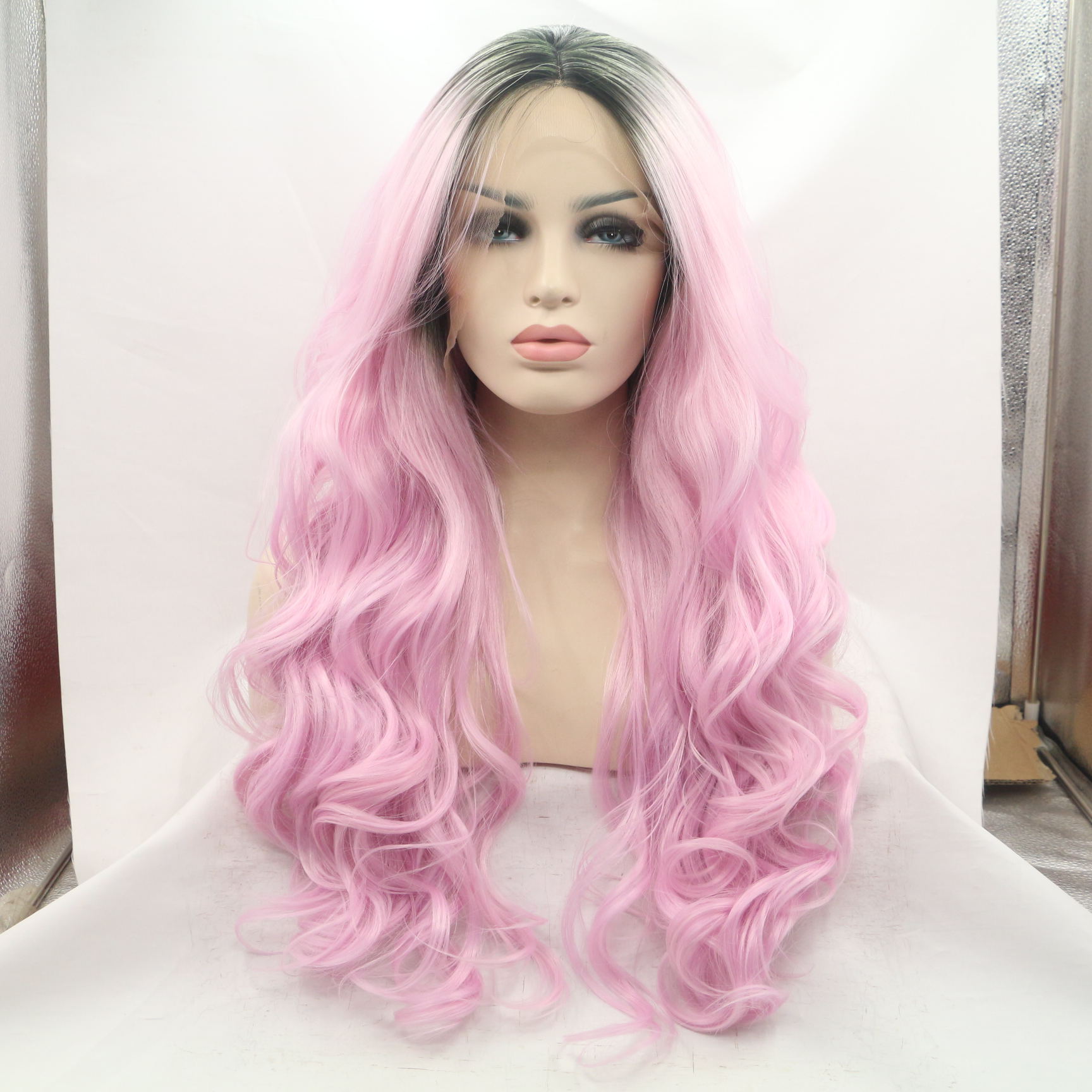 وكان شعر مستعار متعدد الألوان ذو شعر مستعار متعدد الألوان من طراز Lace Wigs Vendor