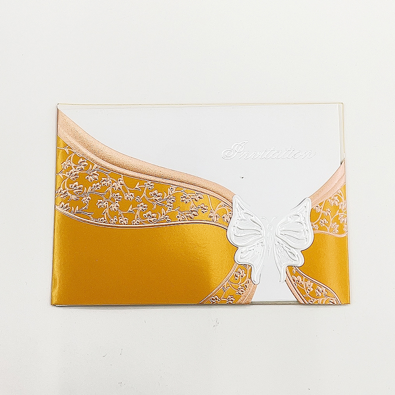 Customized simple and personalized yellow, white, red and purple butterfly-shaped card inserts, wedding invitations, business invitations, birthday party invitations. Factory direct sales and wholesale Application Scenario