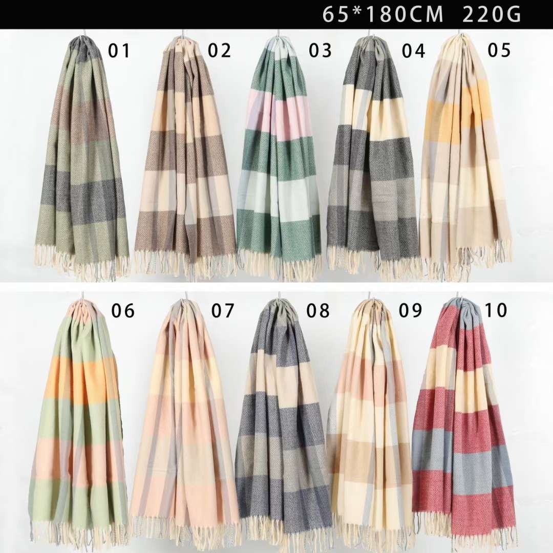 Wholesale of 2023's best-selling knitted jacquard scarves, women's shawls and cross-border scarves for foreign trade detail image 10