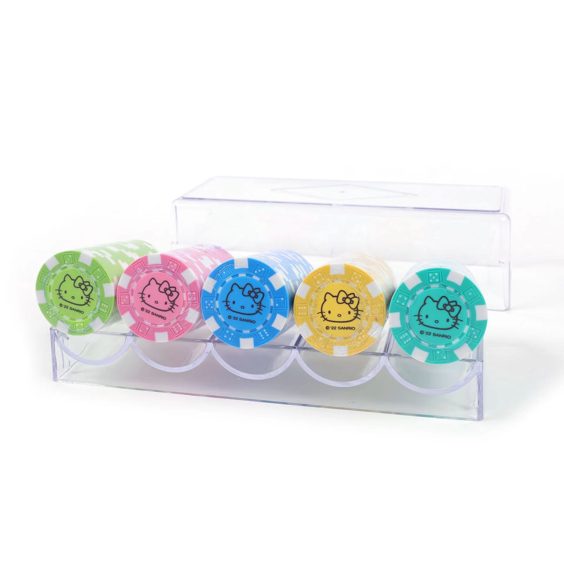 Officially authorized Hello kitty cartoon chip Macaron-colored ABS material entertainment token chip is available in stock details Picture