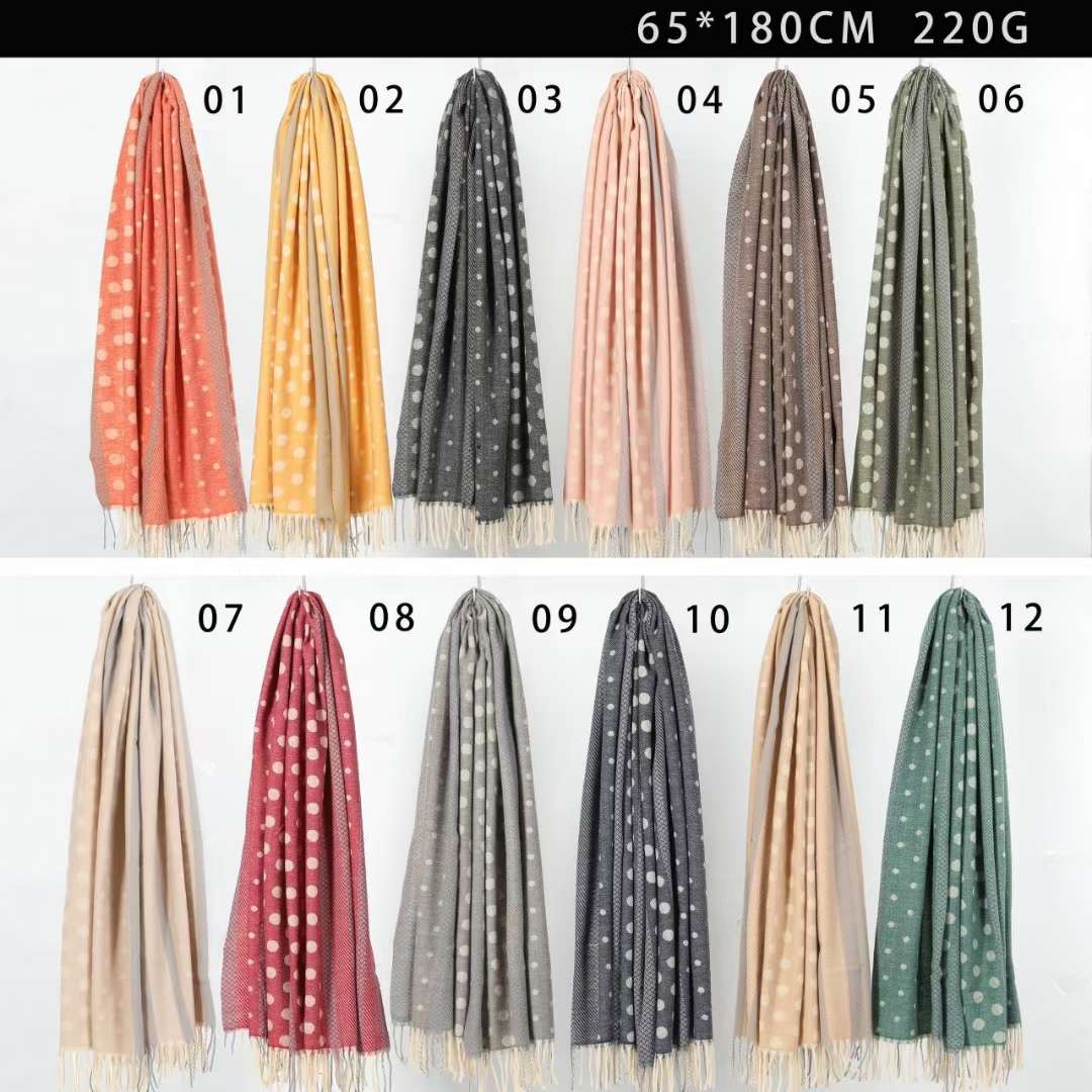 Wholesale of 2023's best-selling knitted jacquard scarves, women's shawls and cross-border scarves for foreign trade detail image 8