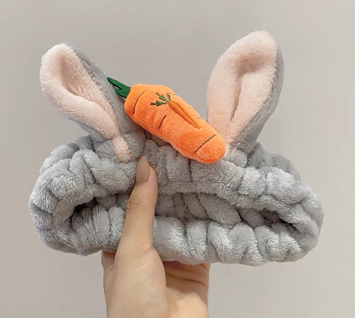 Cute Long Ears Rabbit Carrot Face Wash Headband Six Colors undefined